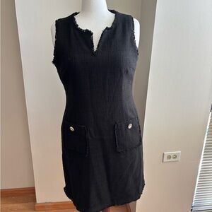 KARL LAGERFELD | Black tweed mini dress | 14